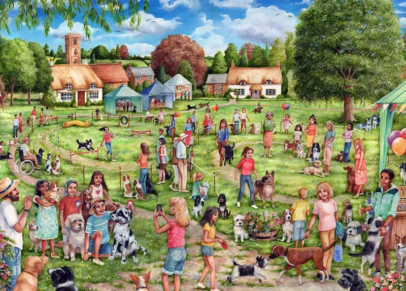 Gibsons - The Village Dog Show - 1000 Piece Jigsaw Puzzle New