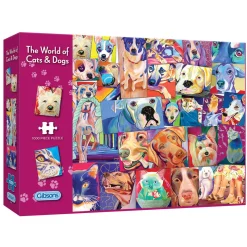 Gibsons - The World of Cats & Dogs - 1000 Piece Jigsaw Puzzle New