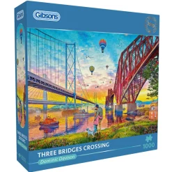 Gibsons - Three Bridges Crossing - 1000 Piece Jigsaw Puzzle Clearance