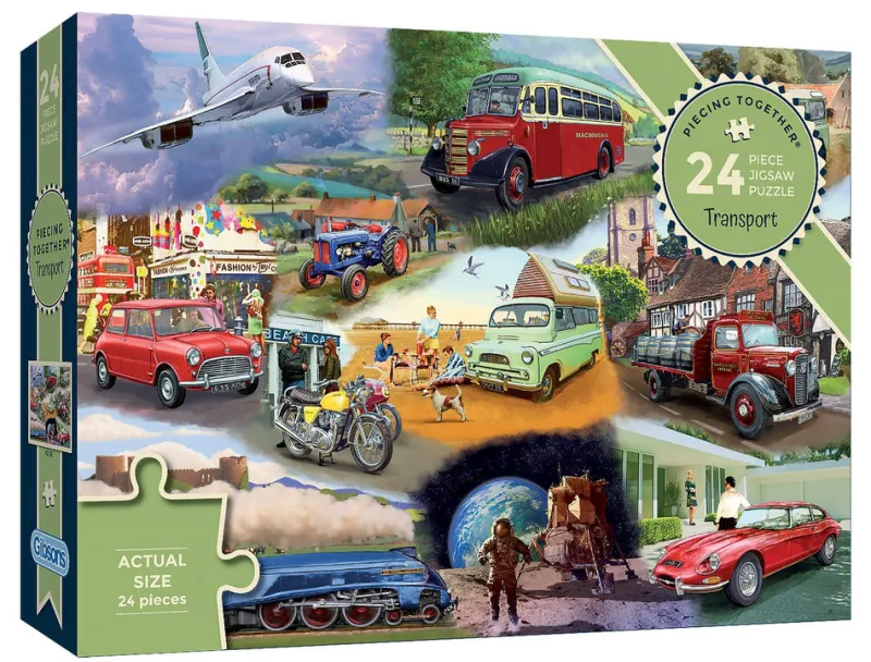 Gibsons - Transport - 24 Extra Large Piece Jigsaw Puzzle New