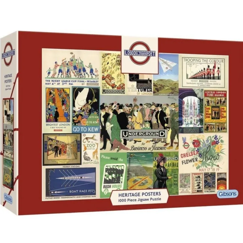 Gibsons - Transport For London Heritage Posters - 1000 Piece Jigsaw Puzzle New