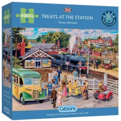 Gibsons - Treats at the Station - 500 XL Piece Jigsaw Puzzle Outlet