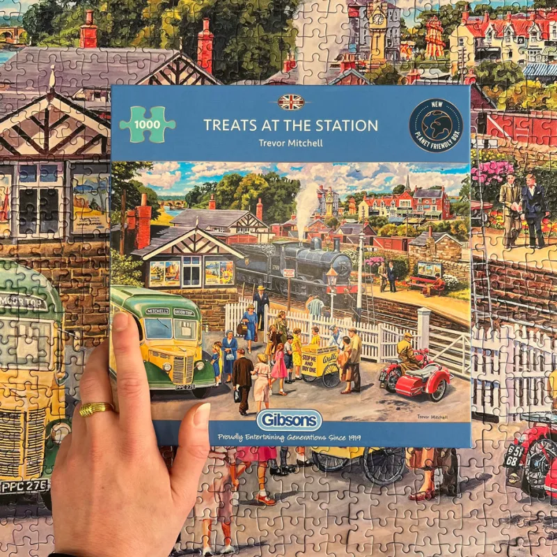 Gibsons - Treats at the Station - 1000 Piece Jigsaw Puzzle Clearance