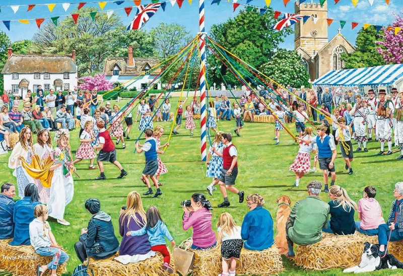 Gibsons - Village Celebrations - 4 x 500 Piece Jigsaw Puzzles Discount