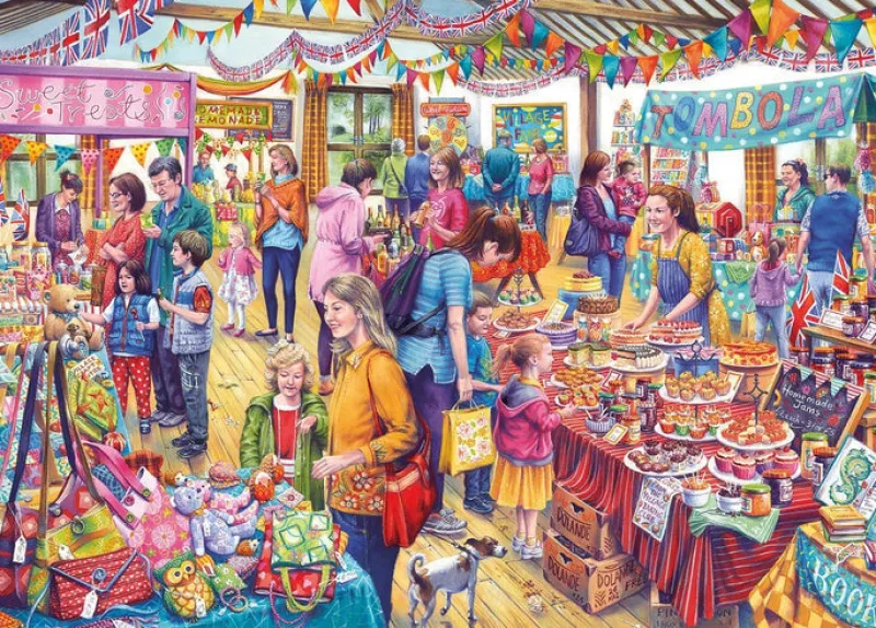 Gibsons - Village Tombola - 1000 Piece Jigsaw Puzzle Hot