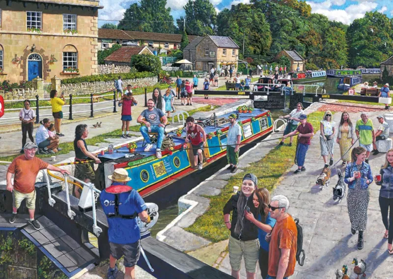 Gibsons - Wiltshire Waterways - 1000 Piece Jigsaw Puzzle Hot