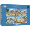 Gibsons - Wish you Were Here - 4 x 500 Piece Jigsaw Puzzles Sale