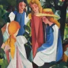 Grafika - August Macke : Quatre Filles, 1912-1913 - 1000 piece jigsaw puzzle Online