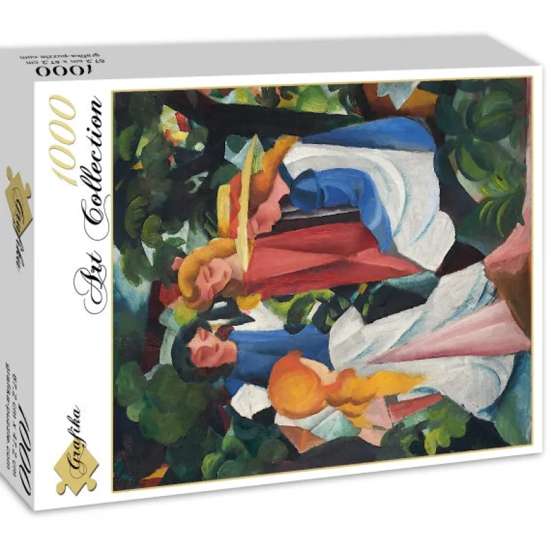 Grafika - August Macke : Quatre Filles, 1912-1913 - 1000 piece jigsaw puzzle Online