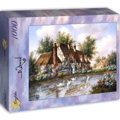 Grafika - Dennis Lewan - Admiring The Swans - 1000 Piece Jigsaw Puzzle Best