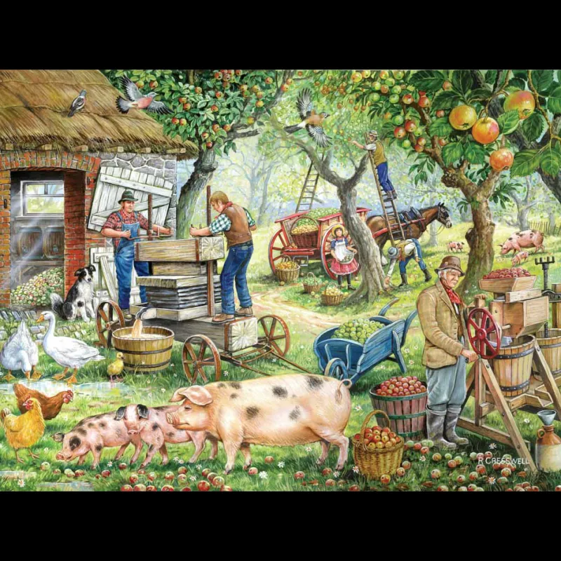 House of Puzzles HOP - Cider Makers - 1000 Piece Jigsaw Puzzle Clearance