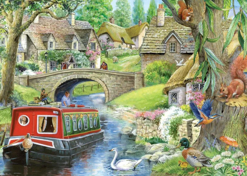 House of Puzzles HOP - Cruising The Canals - 4 x 500 Piece New