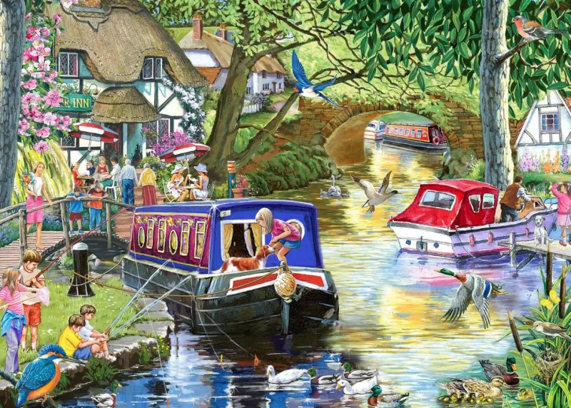 House of Puzzles HOP - Cruising The Canals - 4 x 500 Piece New
