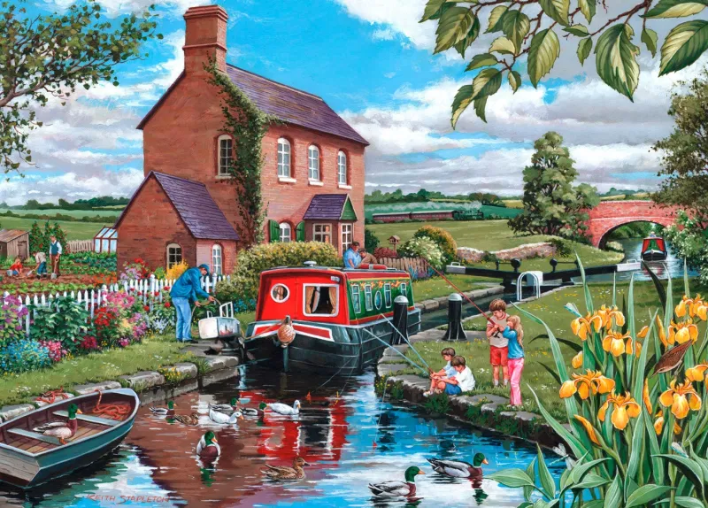 House of Puzzles HOP - Cruising The Canals - 4 x 500 Piece New