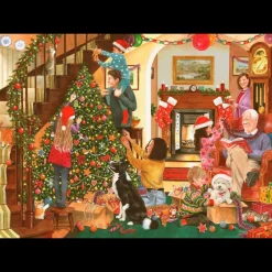 House of Puzzles HOP - Decorating The Tree - BIG 500 Piece Jigsaw Puzzle Online
