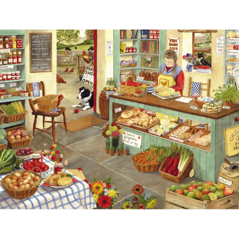 House of Puzzles HOP - Farm Shop - 1000 Piece Jigsaw Puzzle Hot
