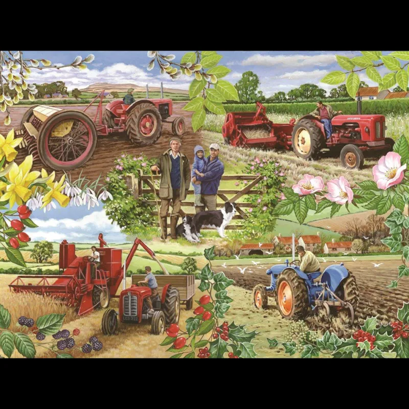 House of Puzzles HOP - Farming Year - 1000 Piece Jigsaw Puzzle New