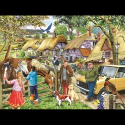 House of Puzzles HOP - Horses & Hounds - BIG 500 Piece Jigsaw Puzzle New