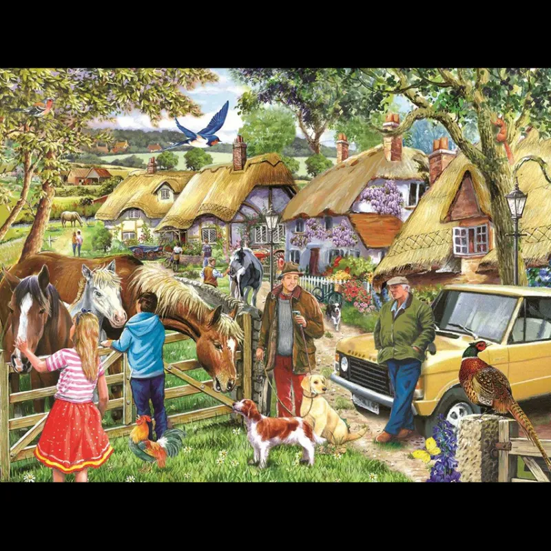 House of Puzzles HOP - Horses & Hounds - BIG 500 Piece Jigsaw Puzzle New