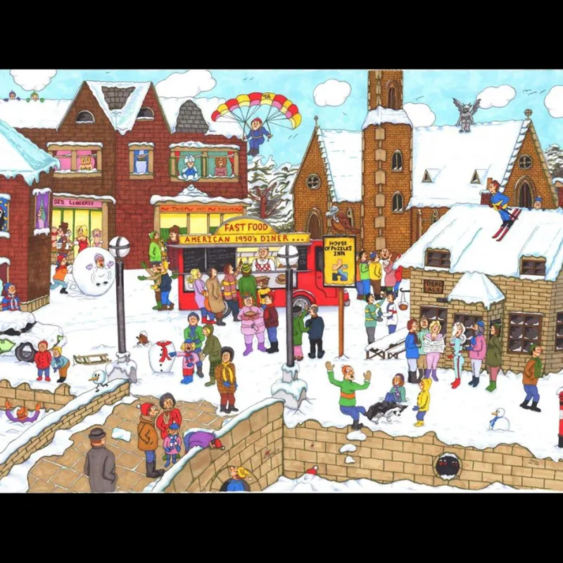 House of Puzzles HOP - It's Cold Outside - 1000 Piece Jigsaw Puzzle Clearance