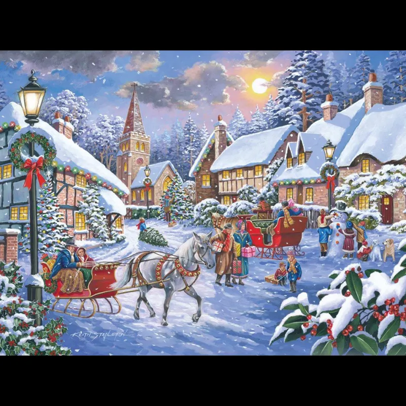 House of Puzzles HOP - Jingle Bells - 1000 Piece Jigsaw Puzzle Clearance