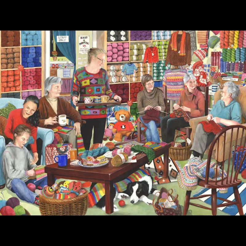 House of Puzzles HOP - Knit & Natter - 1000 Piece Jigsaw Puzzle Sale