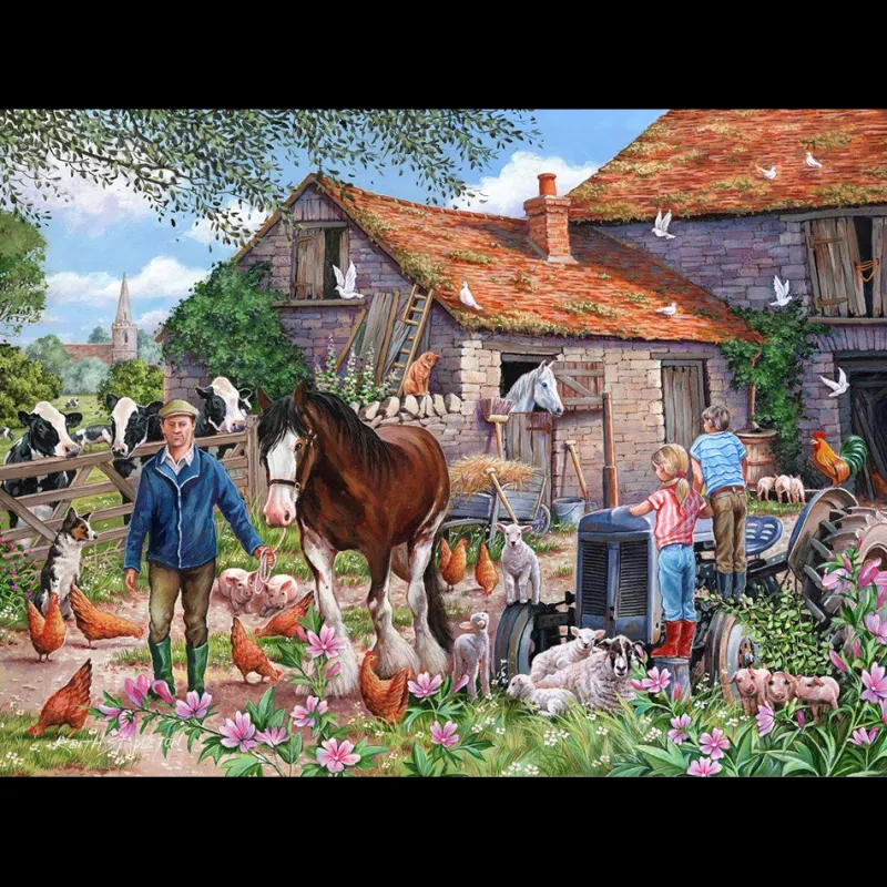House of Puzzles HOP - MacDonalds Farm - BIG 500 Piece Jigsaw Puzzle Discount