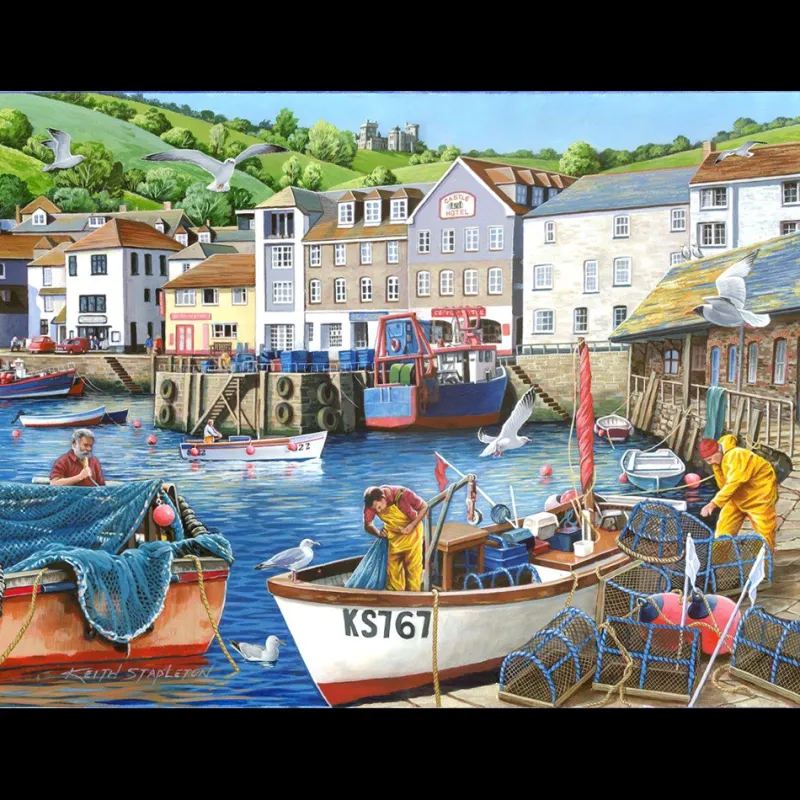 House of Puzzles HOP - No.12 - Busy Harbour - 1000 Piece Jigsaw Puzzle Best