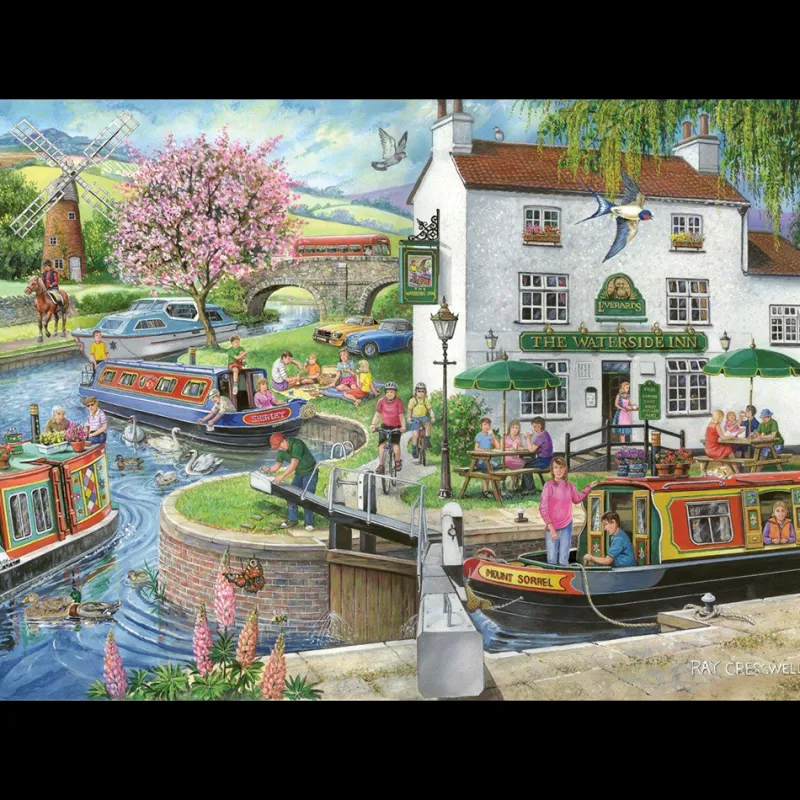 House of Puzzles HOP - No.6 - By The Canal - 1000 Piece Jigsaw Puzzle Online