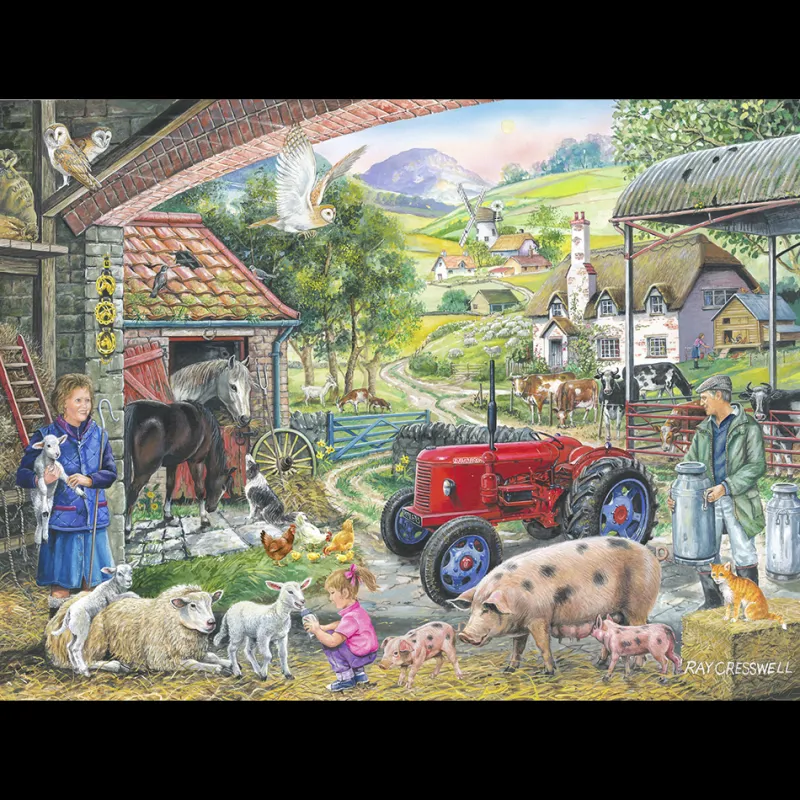 House of Puzzles HOP - No.2 - On The Farm - 1000 Piece Jigsaw Puzzle Clearance