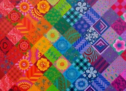 House of Puzzles HOP - Patchwork Rainbow - 1000 Piece Fashion