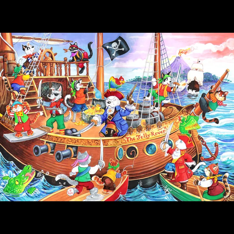 House of Puzzles HOP - Pirates Ahoy - 80 Piece Jigsaw Puzzle Discount