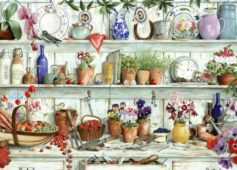 House of Puzzles HOP - Posies & Produce - 1000 Piece Clearance