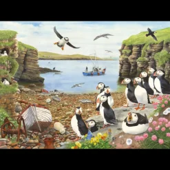 House of Puzzles HOP - Puffin Parade - BIG 500 Piece Jigsaw Puzzle Best