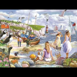 House of Puzzles HOP - Sea Shore Breezes - BIG 500 Piece Jigsaw Puzzle Outlet