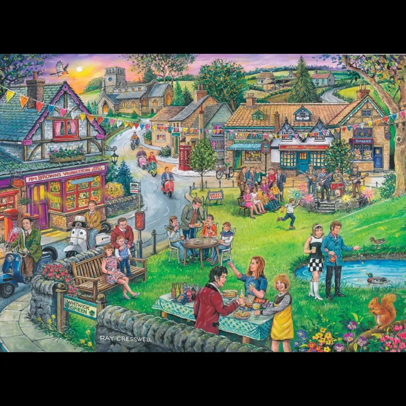 House of Puzzles HOP - Sixties Green - 1000 Piece Jigsaw Puzzle Best