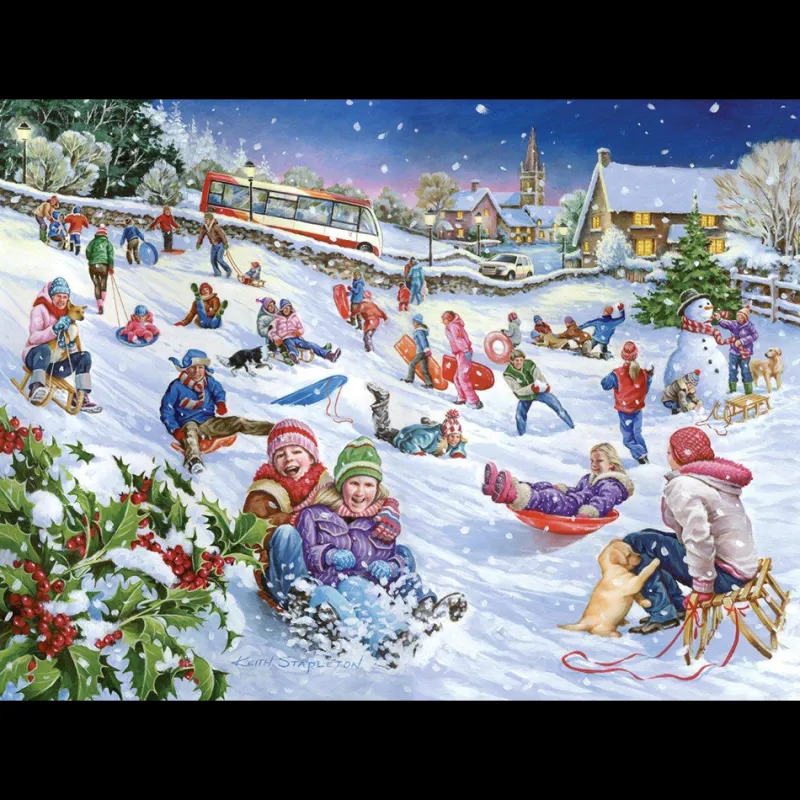House of Puzzles HOP - Sledging - 1000 Piece Jigsaw Puzzle Sale