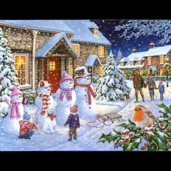 House of Puzzles HOP - Snow Family - 1000 Piece Jigsaw Puzzle Best