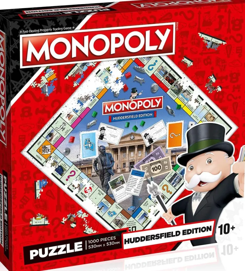 Winning Moves Huddersfield Monopoly - 1000 Piece Jigsaw Puzzle New