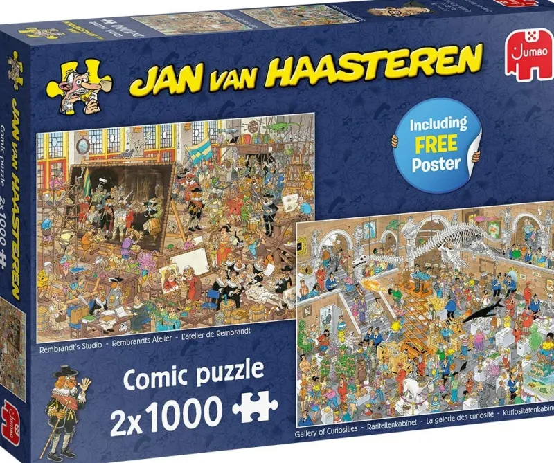 Falcon de luxe Jan Van Haasteren - A Trip To The Museum - 2 x 1000 Piece Jigsaw Puzzles Discount