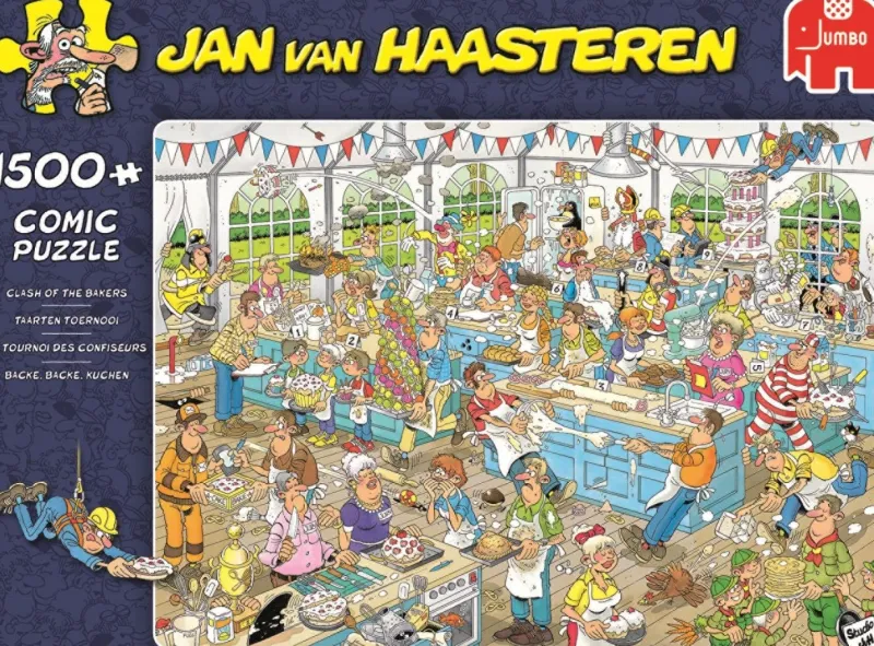 Falcon de luxe Jan Van Haasteren - Clash of The Bakers - 1500 Piece Jigsaw Puzzle Discount
