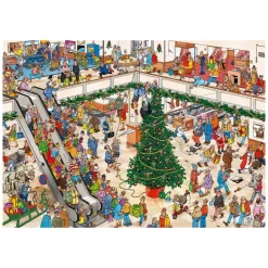 Falcon de luxe Jan Van Haasteren - Holiday Shopping - 2 x 1000 Piece Jigsaw Puzzle Discount