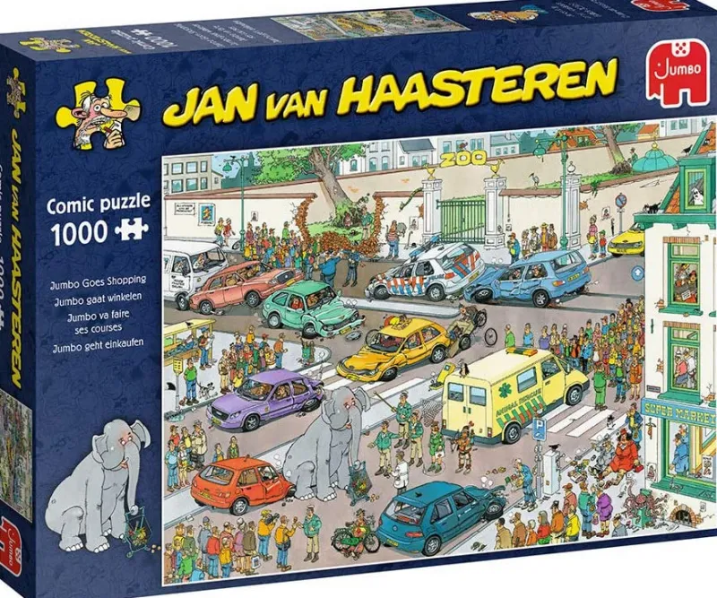 Falcon de luxe Jan Van Haasteren - Jumbo Goes Shopping - 1000 Piece Jigsaw Puzzle Fashion