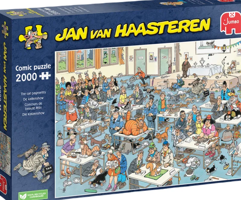 Falcon de luxe Jan Van Haasteren - The Cat Pageantry - 2000 Piece Jigsaw Puzzle Clearance