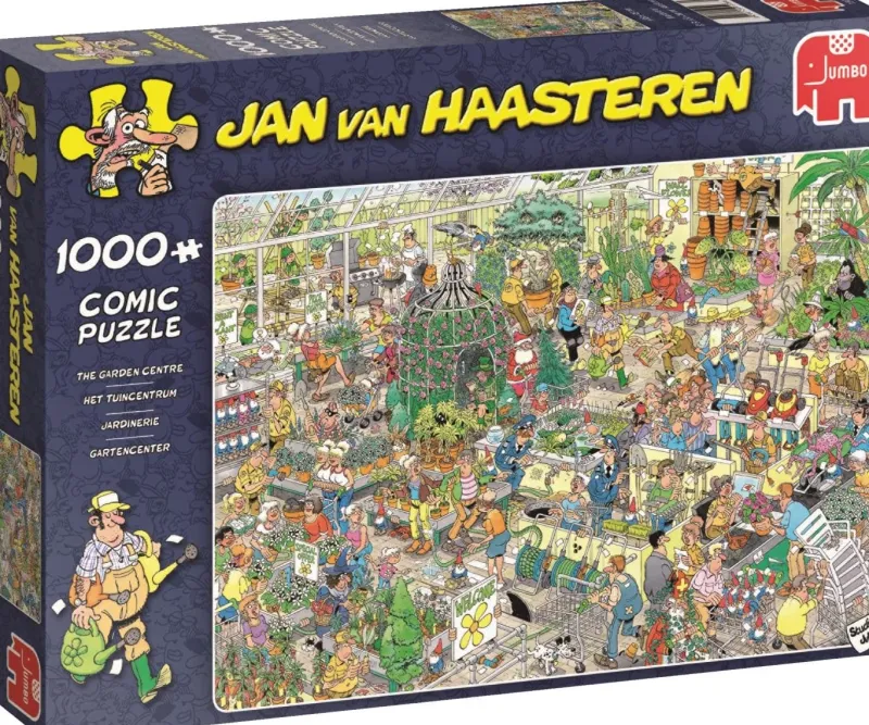 Falcon de luxe Jan Van Haasteren - The Garden Centre - 1000 Piece Jigsaw Puzzle Online