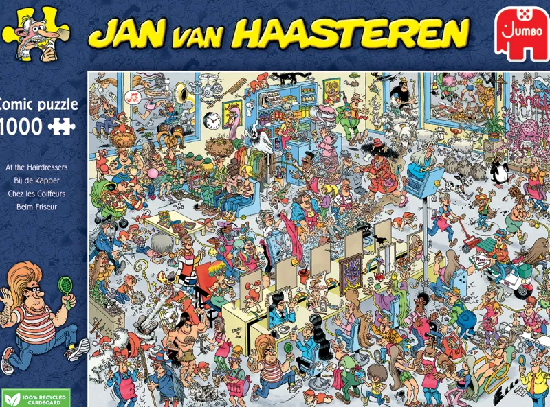 Falcon de luxe Jan Van Haasteren - The Hairdressers - 1000 Piece Jigsaw Puzzle New