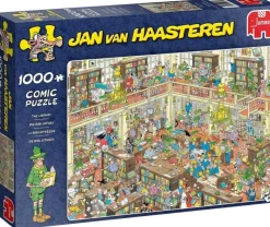 Falcon de luxe Jan Van Haasteren - The Library - 1000 Piece Jigsaw Puzzle Outlet