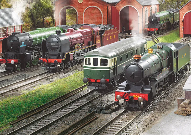 Kidicraft - Hornby The Engine Shed - 1000 Piece Jigsaw Puzzle Best