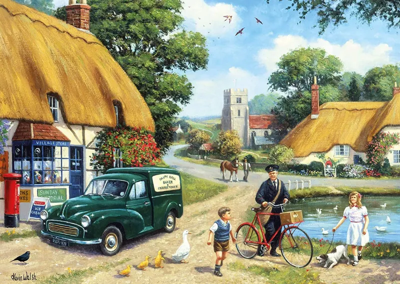 Kidicraft - Kevin Walsh - Village Postman - 1000 Piece Jigsaw Puzzle Discount