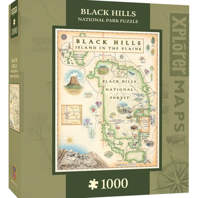 Master Pieces - Black Hills Map - 1000 Piece Jigsaw Puzzle Discount